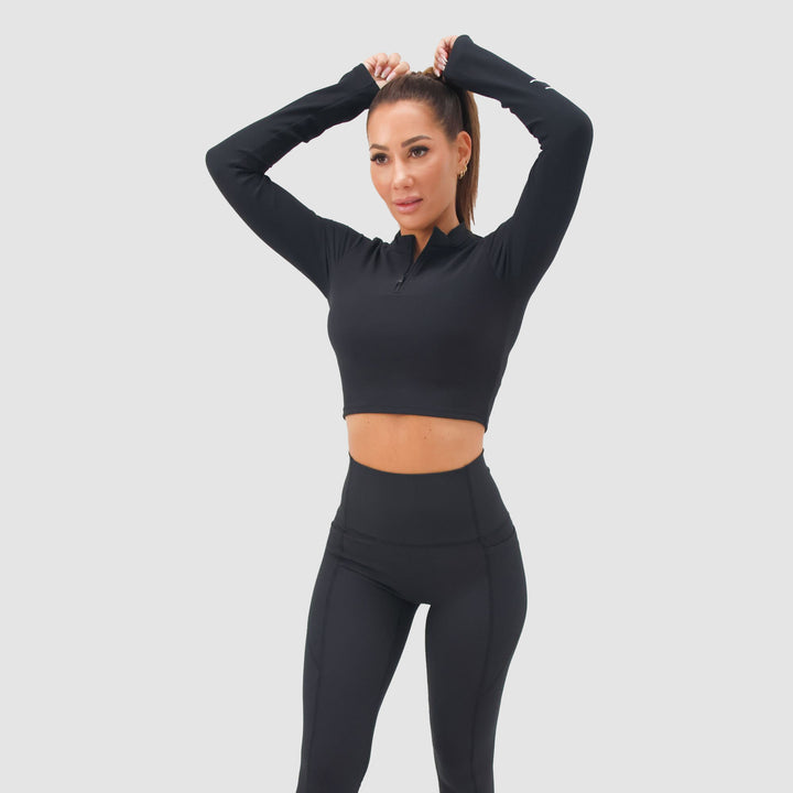 Hermosa Signature Gym Crop Blue Long Sleeve