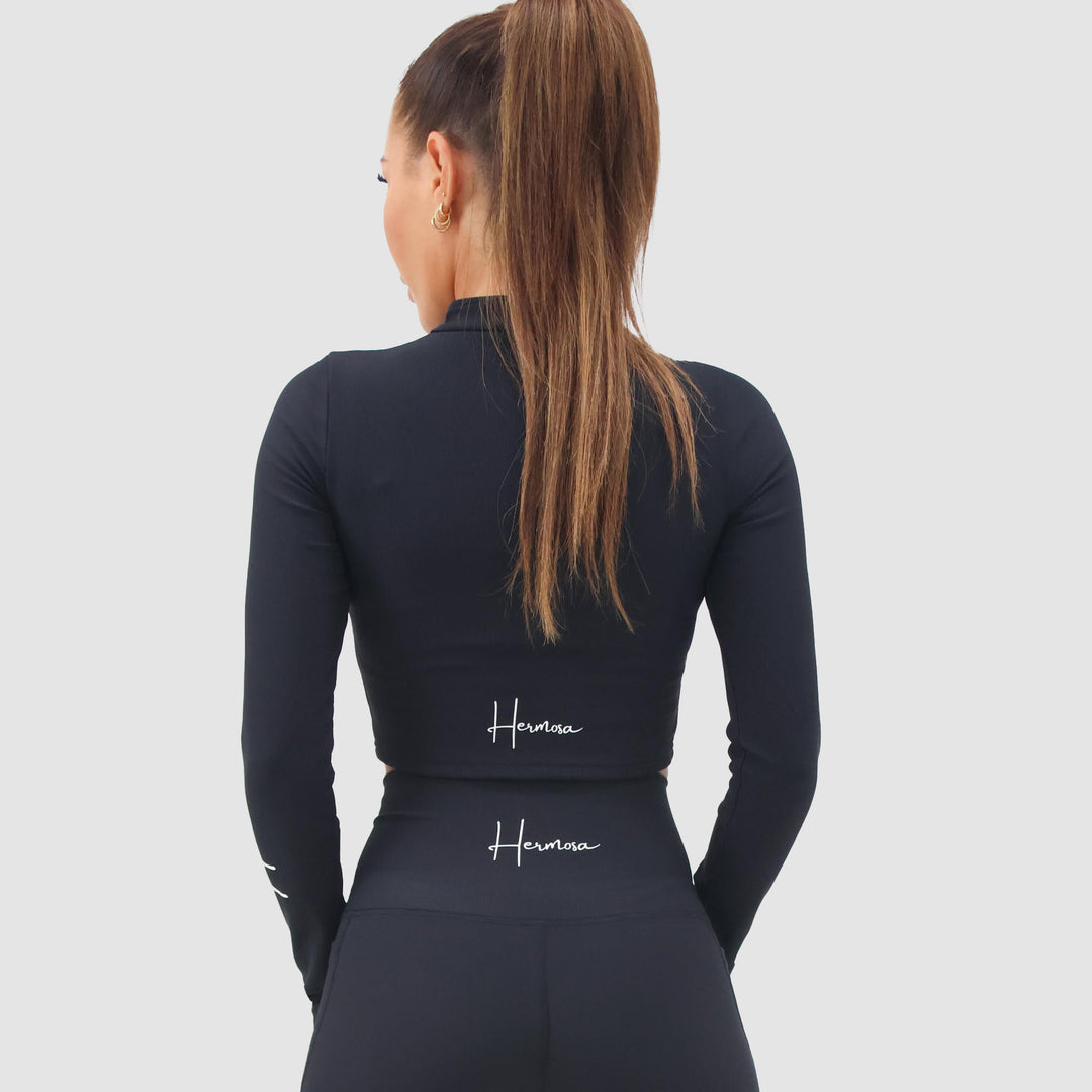 Hermosa Signature Gym Crop Blue Long Sleeve