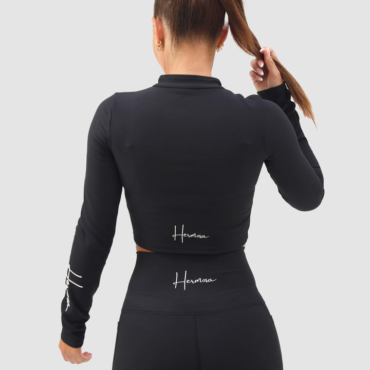 Hermosa Signature Gym Crop Blue Long Sleeve