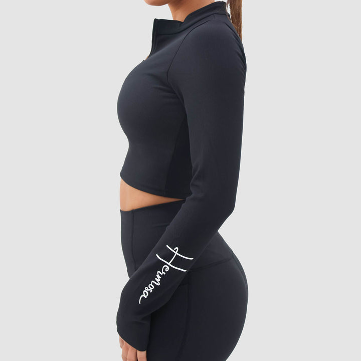 Hermosa Signature Gym Crop Blue Long Sleeve