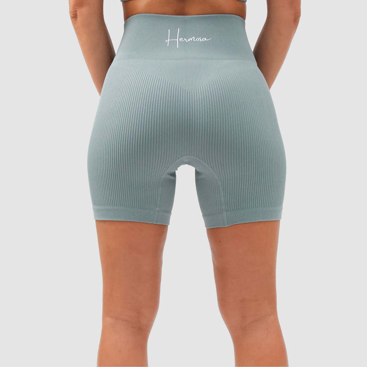 Scarlet Ribbed Womens Cycling Bike Shorts Green