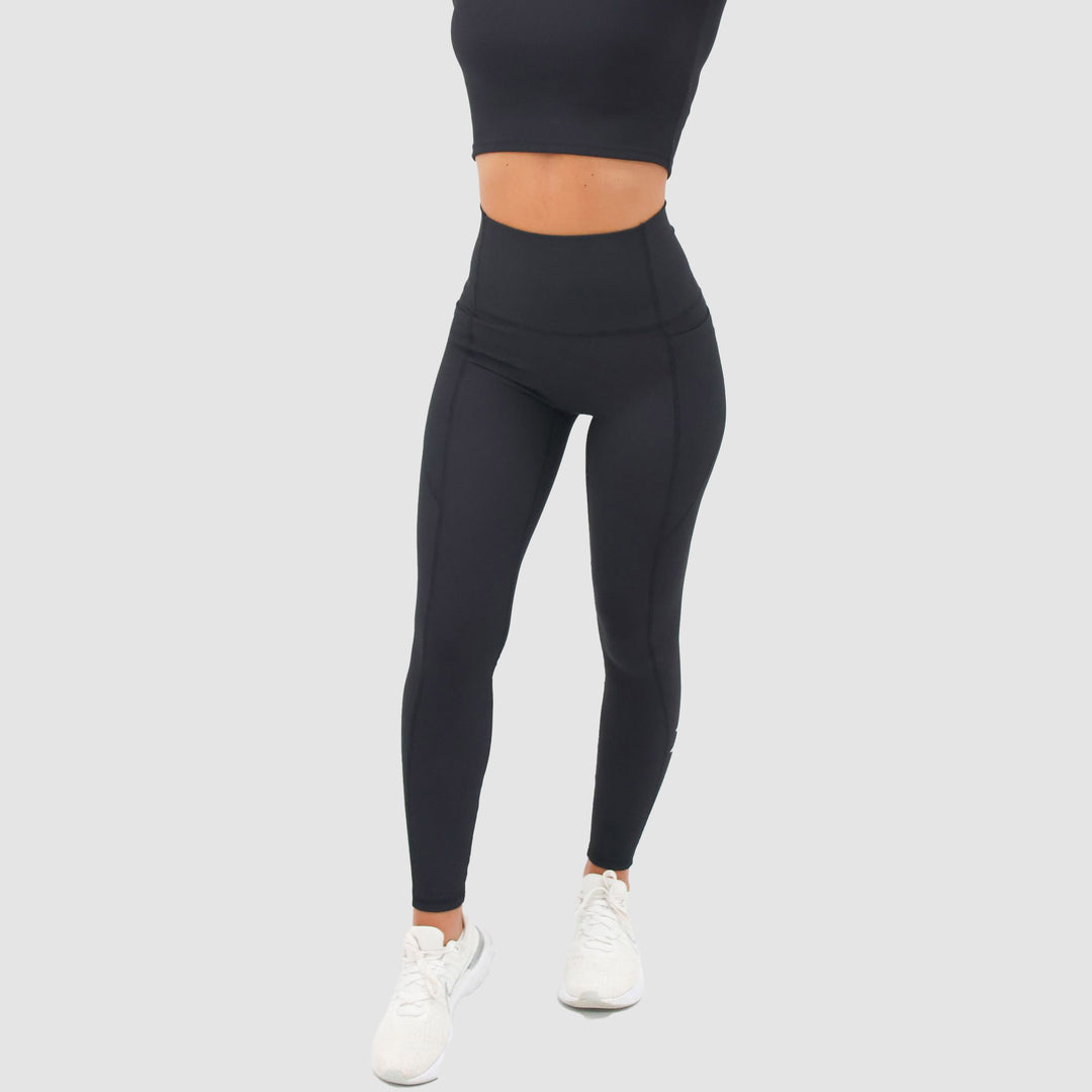 black leggings no front seam