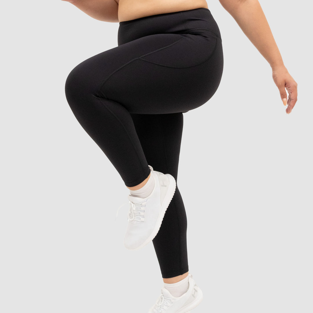 high waisted pants black 