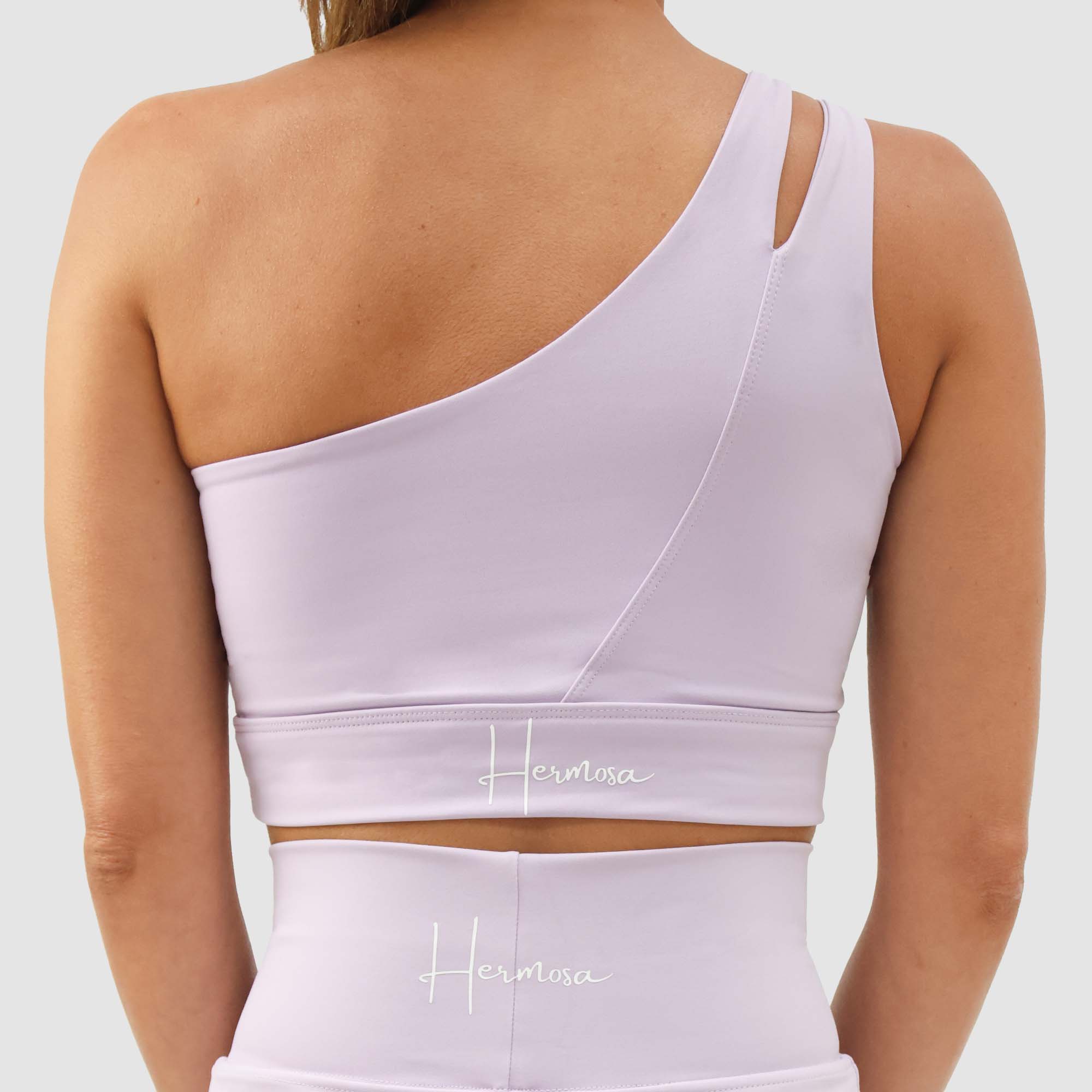 One Shoulder Sports Bra For Women Charlotte Active Green Hermosa Athletica