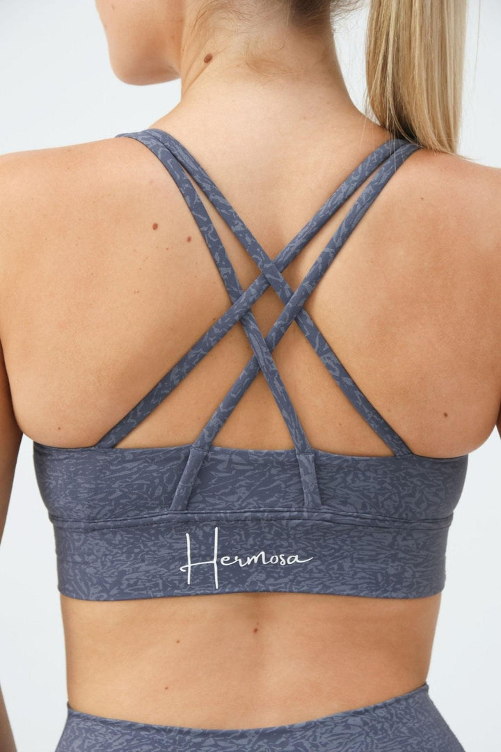 Raven Active Blue Sports Bra - Back Shot
