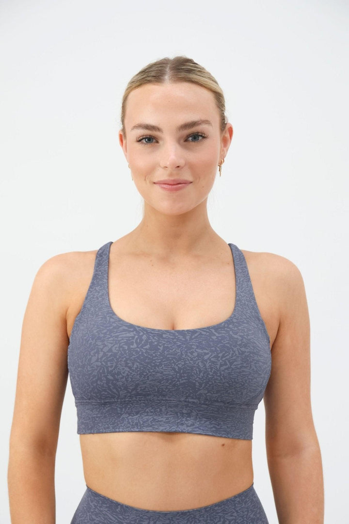 Raven Active Blue Sports Bra - Front Shot