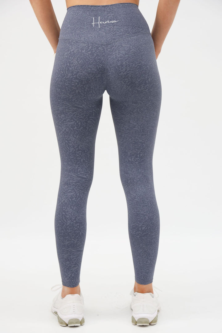 Raven Blue Gym Leggings - Half Back Shot