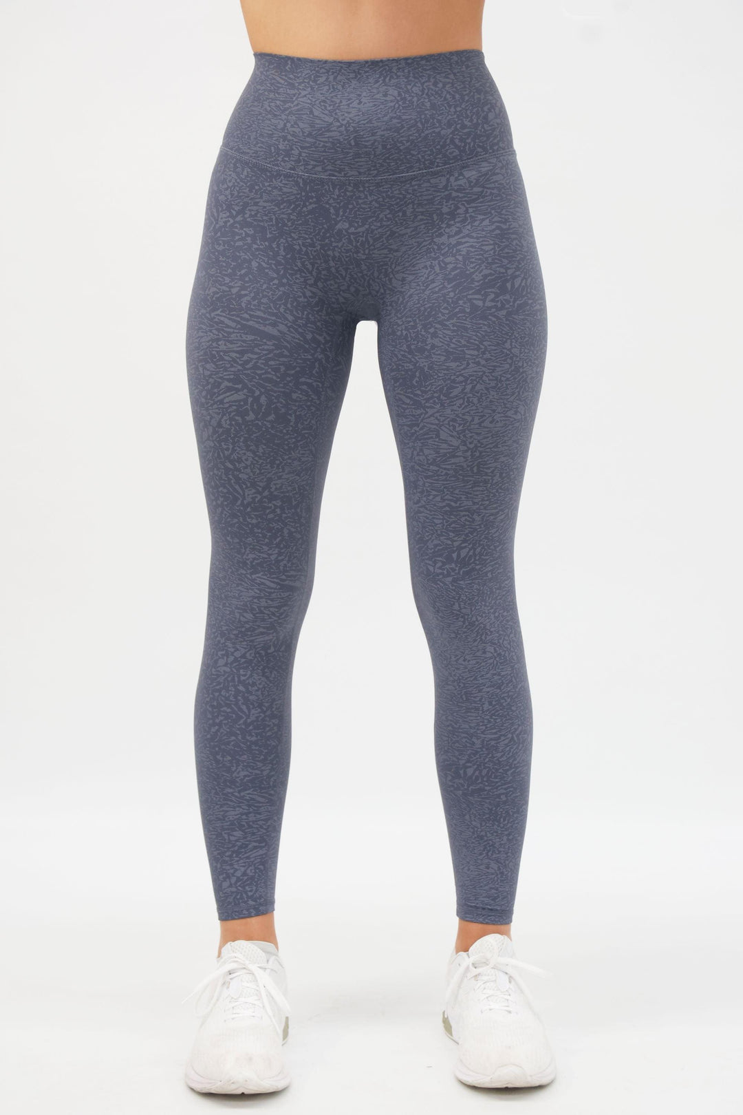 Raven Blue Gym Leggings - Half Front Shot