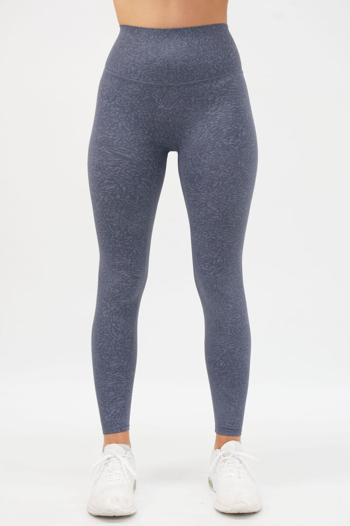 Raven Blue Gym Leggings - Half Front Shot