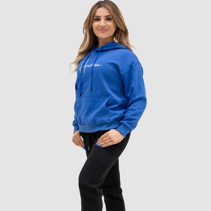 Hoodie Royal Blue Womens | Hermosa Signature collection