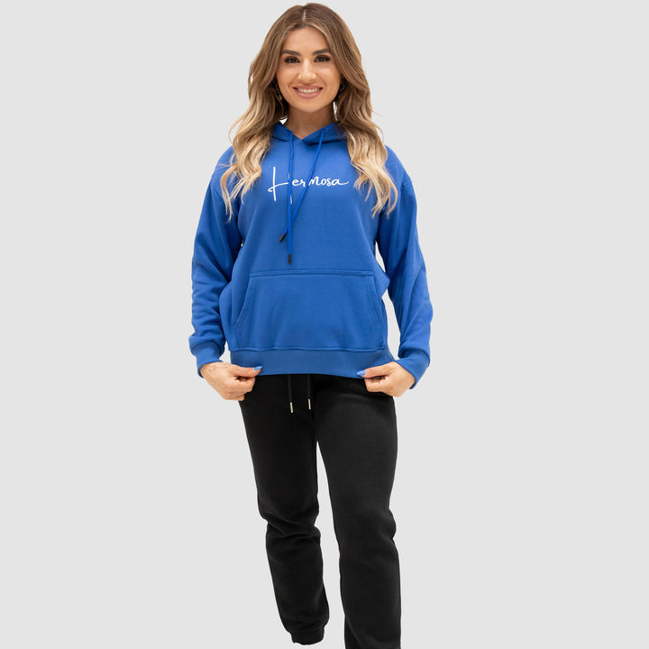 Hoodie Royal Blue Womens | Hermosa Signature collection